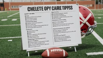 helmet care checklist, safety, football, tips