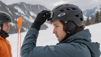 helmet fitting, skiing, snowboarding, safety