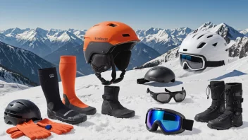 winter sports, performance accessories, helmets, goggles, thermal layers, gloves, socks, skiing, snowboarding