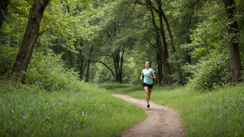 running, stress management, mindfulness, fitness, mental health, routines, community, nature, breathing, goals