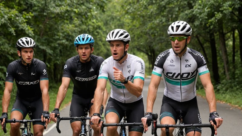 group cycling, cycling communication, cycling safety, hand signals, vocal cues, cycling technology, cycling formation, performance tips